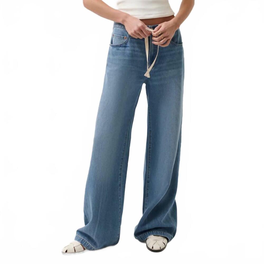 NEW PISTOLA jadyn mid rise drawstring palazzo jean in expanse